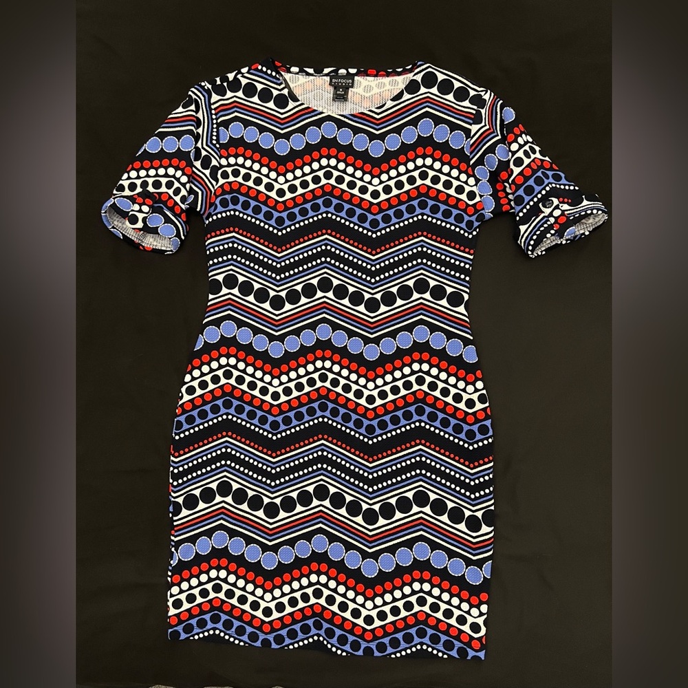 Geometric print dress